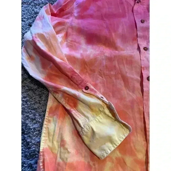 Vanishing Elephant Tie-Dye Button Down Shirt Size Medium - Picture 6 of 6